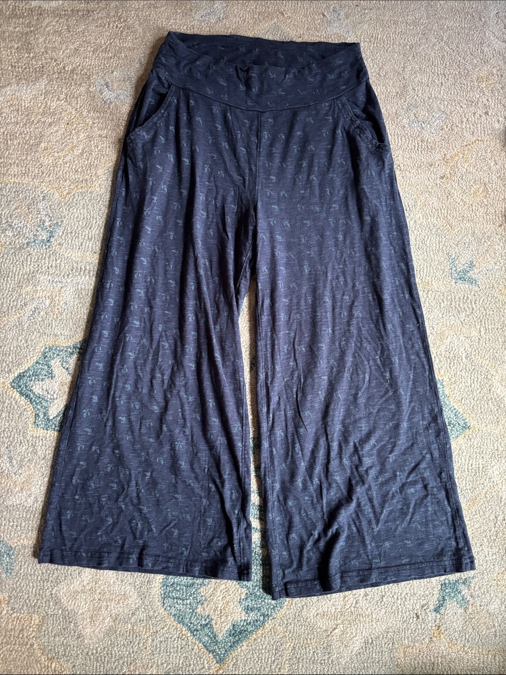 Toad&Co Dark Navy Wide-Leg Pull-On Pants